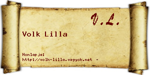 Volk Lilla névjegykártya